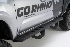 Ford F-350 Running Boards - Go Rhino - RB10 with Drop Steps - Textured Black - `99-`16